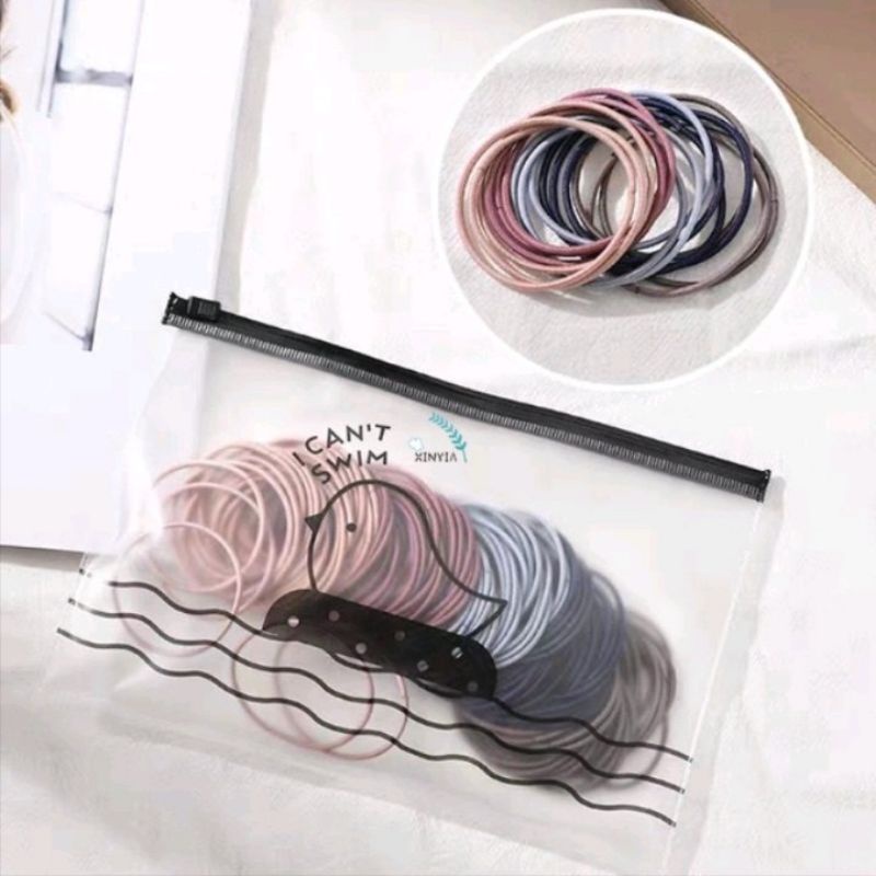 Ikat rambut elastis scrunchie korea karet rambut kucir rambut