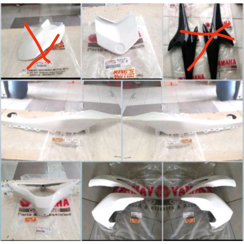 cover ful body aerox 155 putih original Yamaha