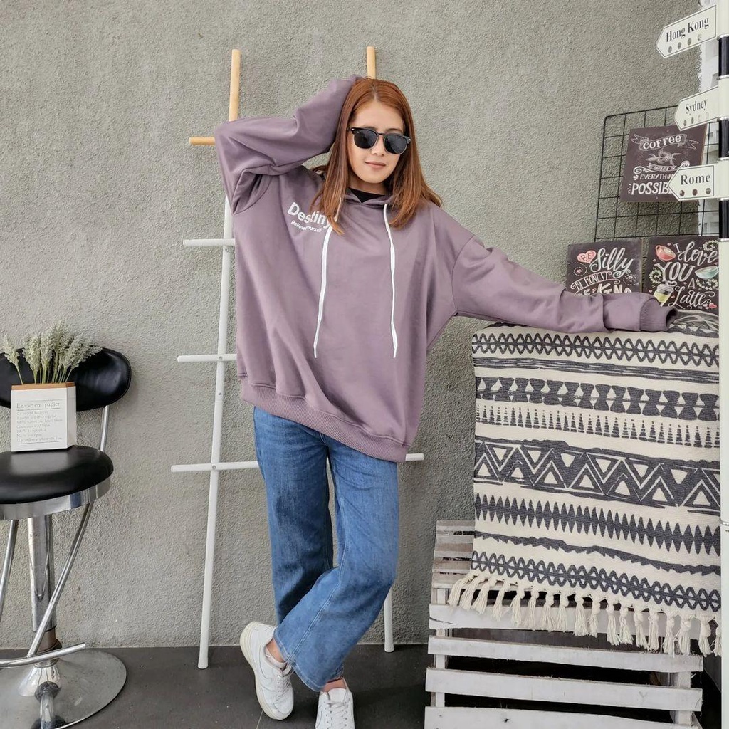 Hoodie Sweater DESTINY OVERSIZE XXL bisa untuk jaket pria/wanita