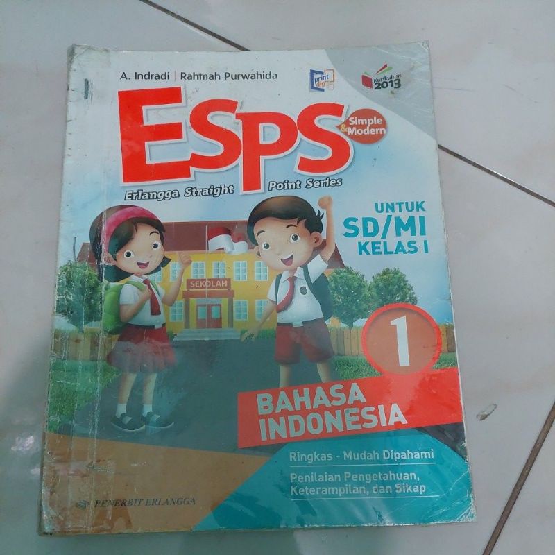 Buku ESPS Bahasa Indonesia kelas 1 SD Erlangga