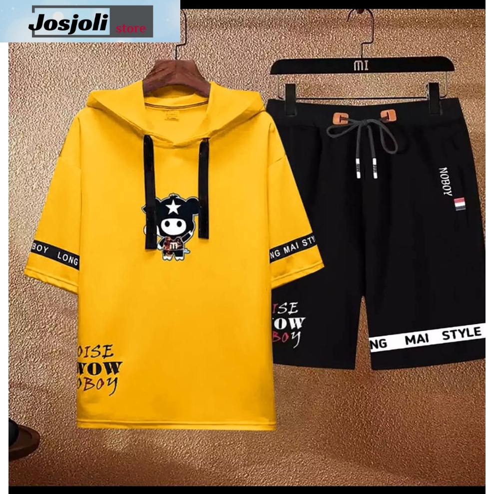 JOSJOLI_STORE/Stelan Hoodie Oise/Satu Stel Atasan dan Bawahan Pria Dewasa/Fit M to XL