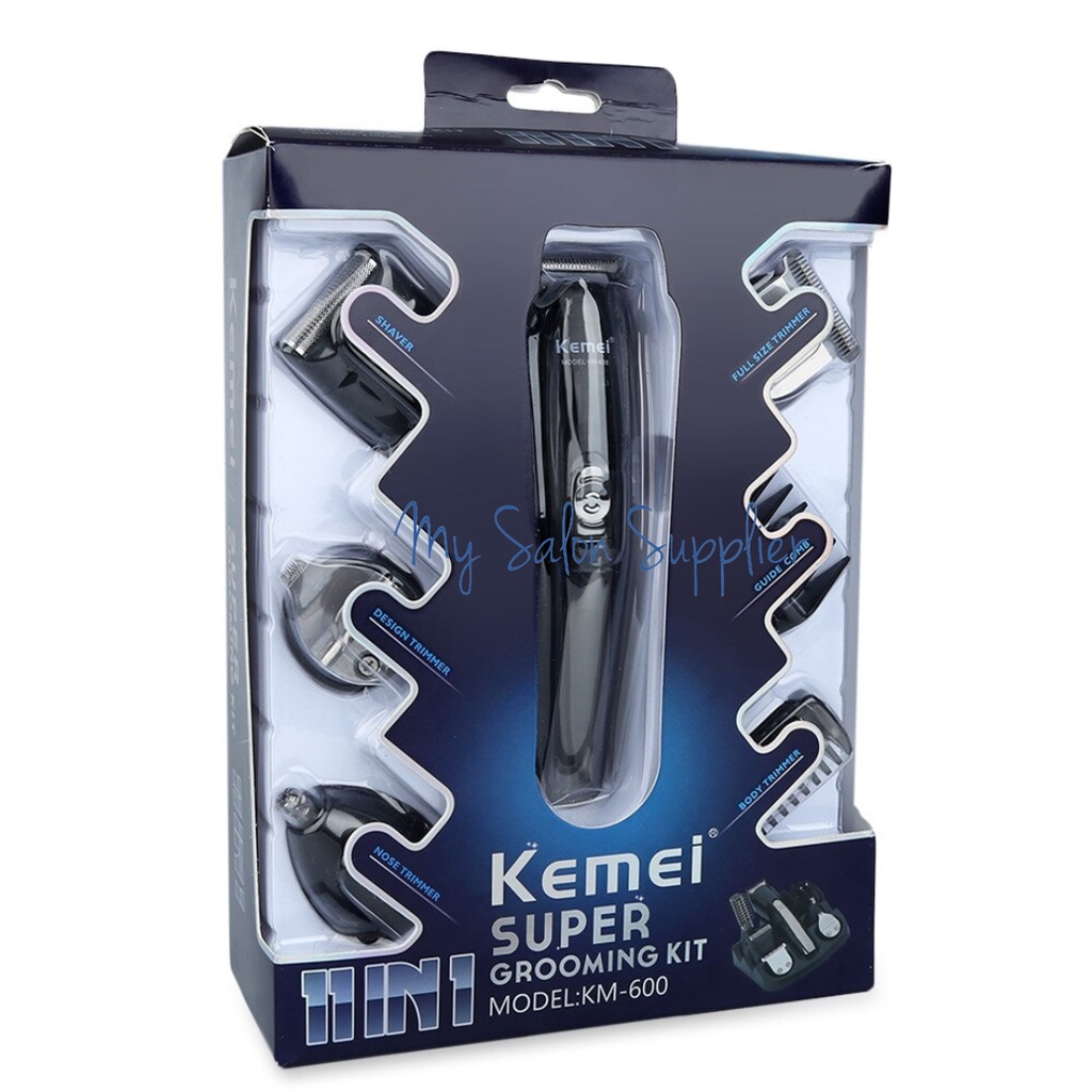 Alat Cukur Kemei KM-600 Rechargable 6 in 1 Hair Trimmer Beard Shaver Razor