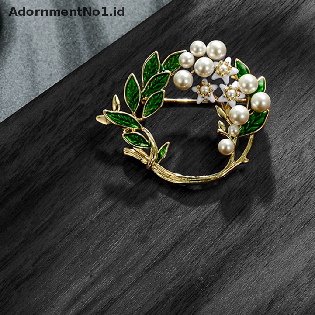 [AdornmentNo1] Fashion Bermutu Tinggi Menetes Glasir Lily Of The Valley Mutiara Imitasi Bros Gardenia Bros Kreatif Sederhana Aksesoris Wanita [ID]