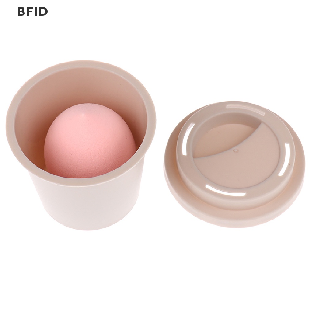 [BFID] Gelas Kopi Spons Stand Tempat Penyimpanan Makeup Puff Holder Kosong Kosmetik Dry Box [ID]