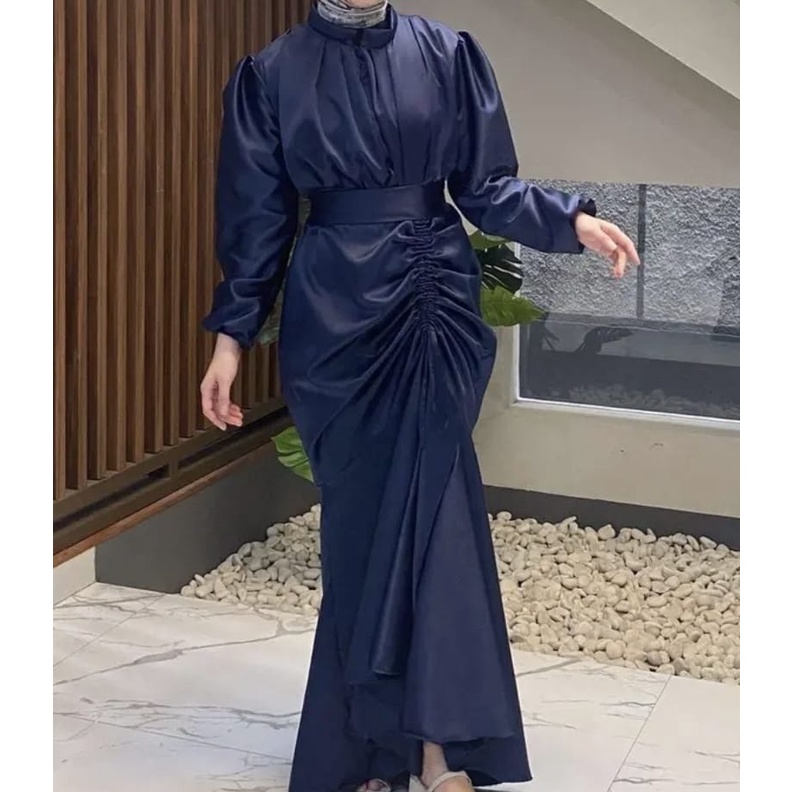 PCS MAXY VANYA SLIK MS FASHION PAKAIAN WANITA GAMIS DRESS MAXI BUSUI BAHAN VELVET
