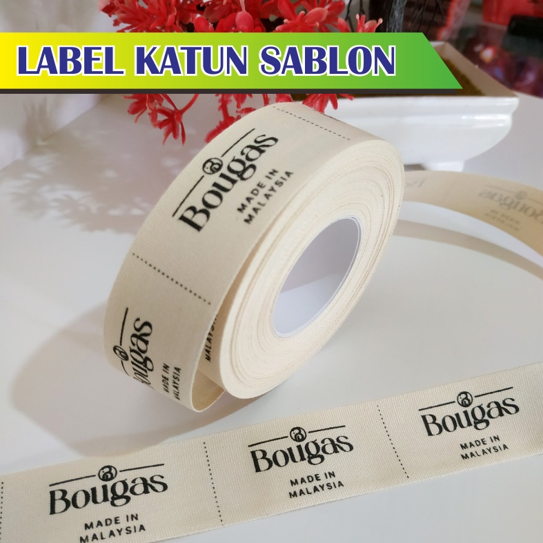 

Label Baju/Hijab Katun Krem