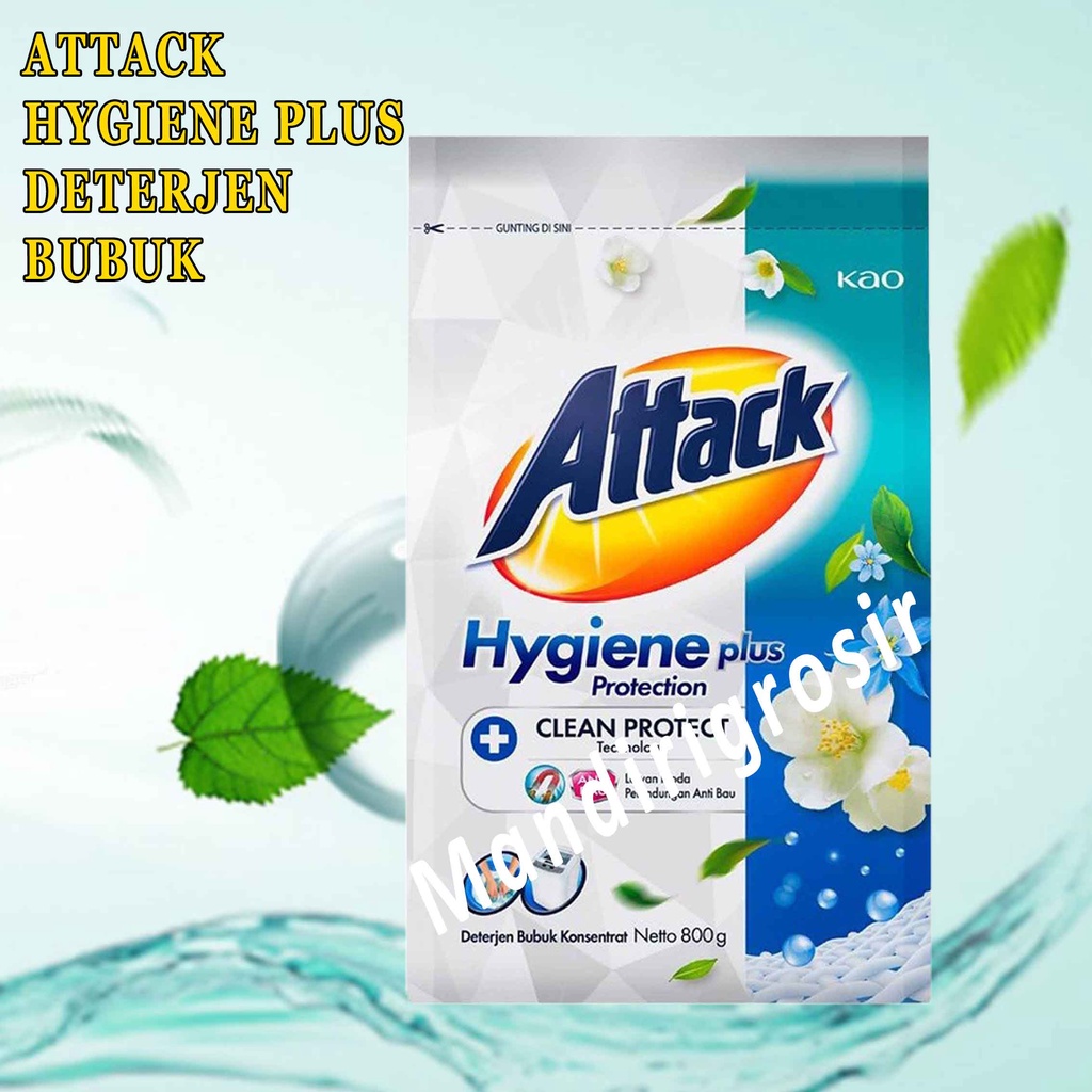 Attack Hygiene Plus* Deterjen Bubuk* Clean Protect* 800g