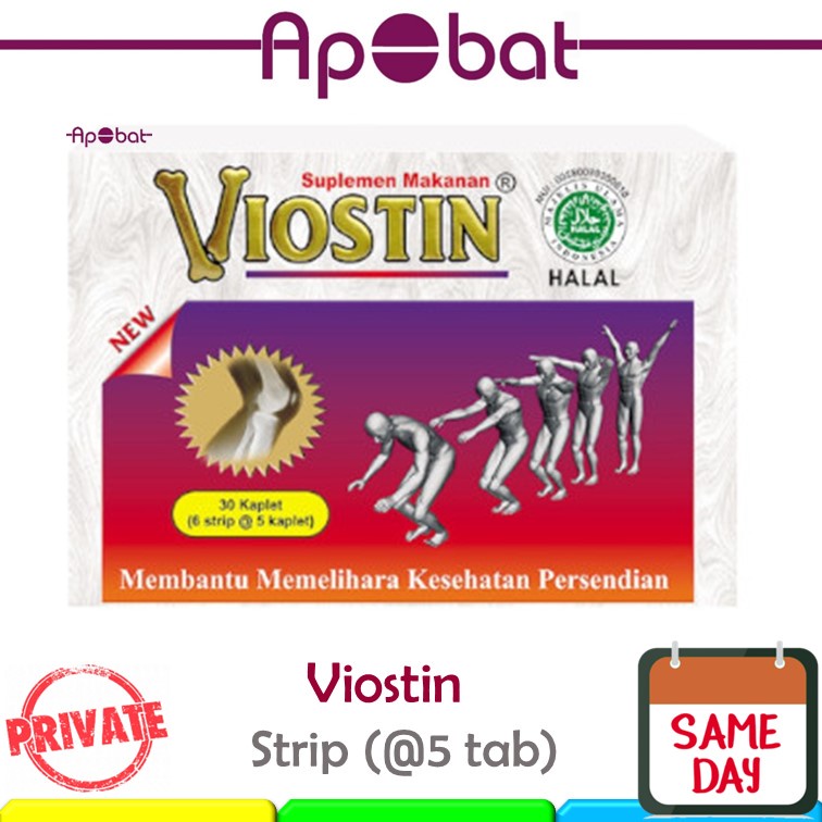 - ApObat - Viostin DS STRIP 5 Kaplet Pelumas Sendi Halal Vitamin Tulang Lutut Nyeri Sendi Welmove Pi