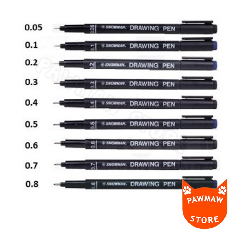 

Snowman Drawing Pen FT 700 0.005 0.1 0.2 0.3 0.4 .05 0.6 0.7 0.8