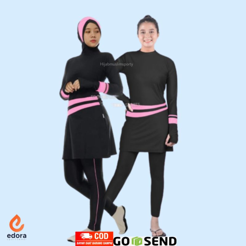 FAERA Baju Renang Wanita Muslim Perempuan Muslimah Dewasa Remaja Edora