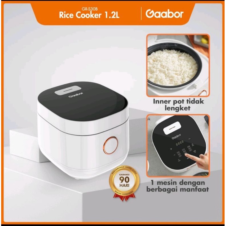 gaabor rice cooker smart digital 1.2 liter - magic com multi fungsi gr-s30b