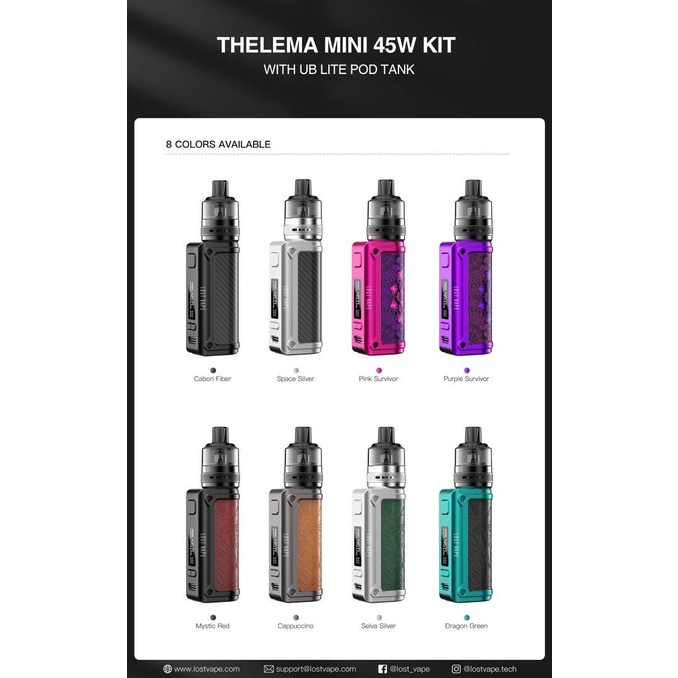 ORIGINAL 100% THELEMA MINI 45W KIT AUTHENTIC POD MOD