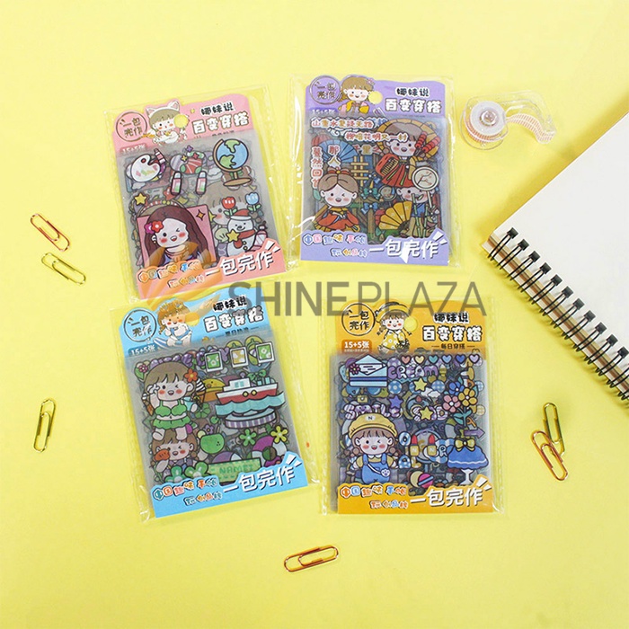 

Namei Variety Outfits Series Flake Deco Stickers Set - Stiker Lucu