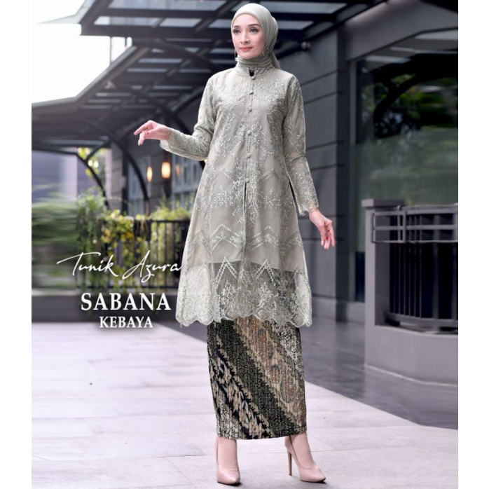 Permata Olshop / Kebaya Tunik Busui Tulle Kancing Depan / Kebaya Modern / Tunik Kebaya Busui / Kebaya Kondangan / Kebaya Seragam