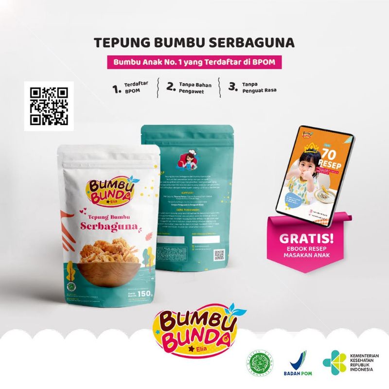 Bumbu Bunda Elia Tepung Serbaguna Non Msg &amp; Non Pengawet