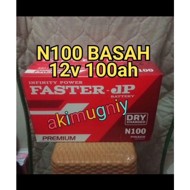 aki n100 basah 12v 100ah genset taft truck kapal