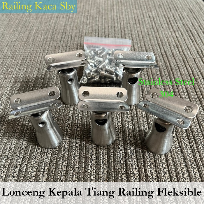 KEPALA LONCENG LEHER TIANG RAILING TANGGA SUS304