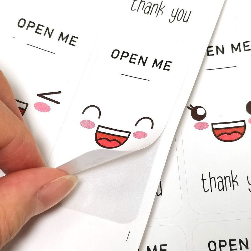 STICKER OPEN ME SMILE EMOTICON THANK YOU (4 PCS) SC-06