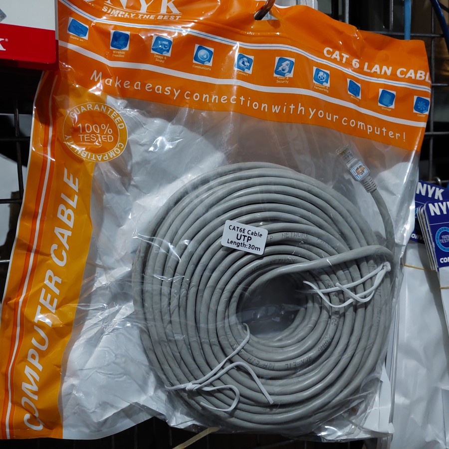 Kabel LAN 30 Meter Kabel LAN Cat 6 Kabel UTP RJ45
