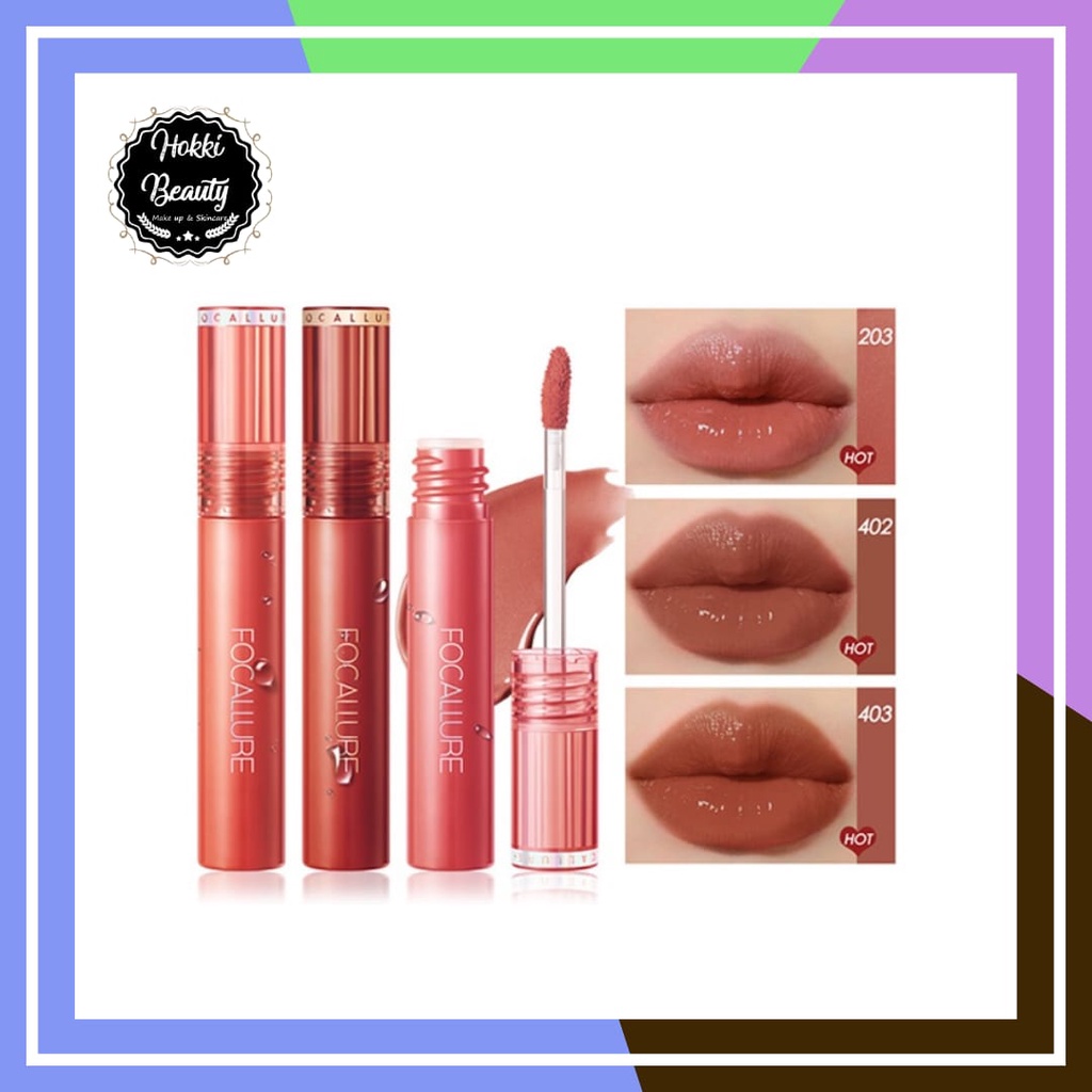 FOCALLURE Jelly-Clear Dewy Lip Tint--Tahan lama Lipstick