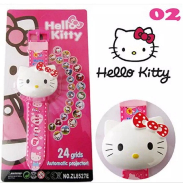 Hello Kitty Jam Tangan Proyektor 24 Gambar Jam Tangan Anak Perempuan Jam Tangan Fashion Anak-Anak