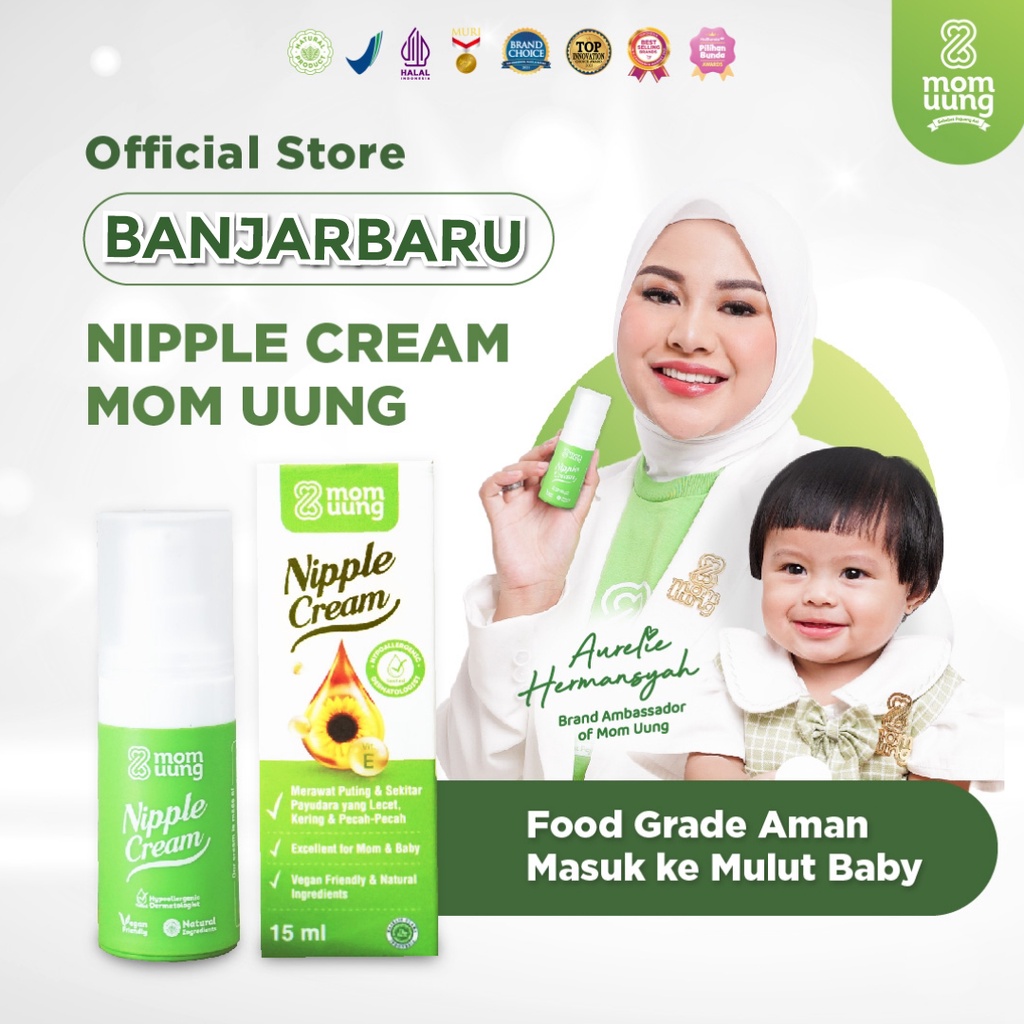 Mom Uung Banjarbaru Nipple Cream Natural Ingredients / Krim Puting Lecet / Food Grade - Aman Untuk Bayi