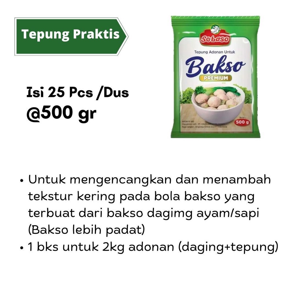 1 Dus Tepung Bakso Praktis / Tepung Tapioka Sobaso