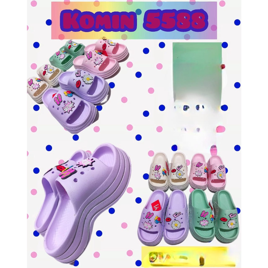 SANDAL WANITA FUJI KOMIN KOKOP AKSESORIS FLOWER KISS 5588