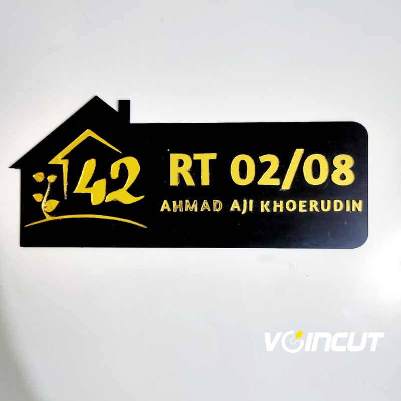 NO RUMAH AKRILIK GOLD TIMBUL DOUBLE AKRILIK