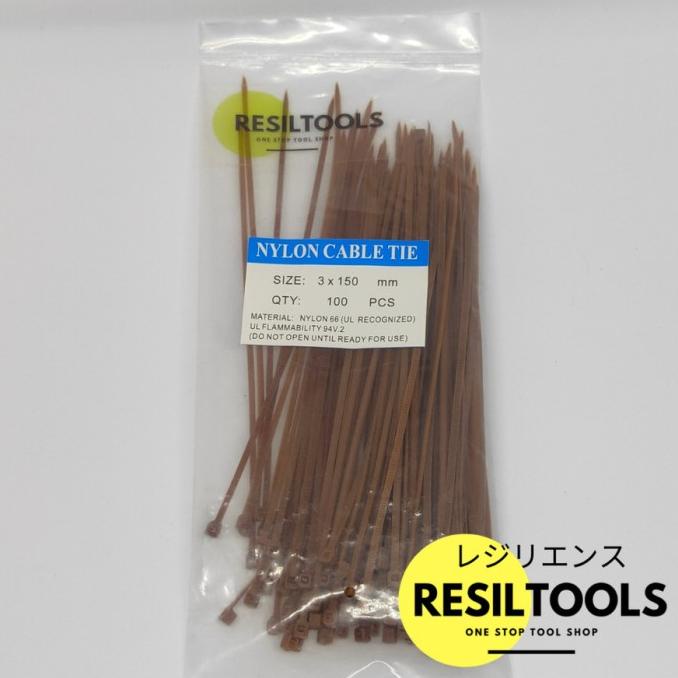 

PER 10 Pcs Kabel Tis 15 cm Coklat Pengikat Plat Pagar Tali Ties Cable citrab44 Segera Beli