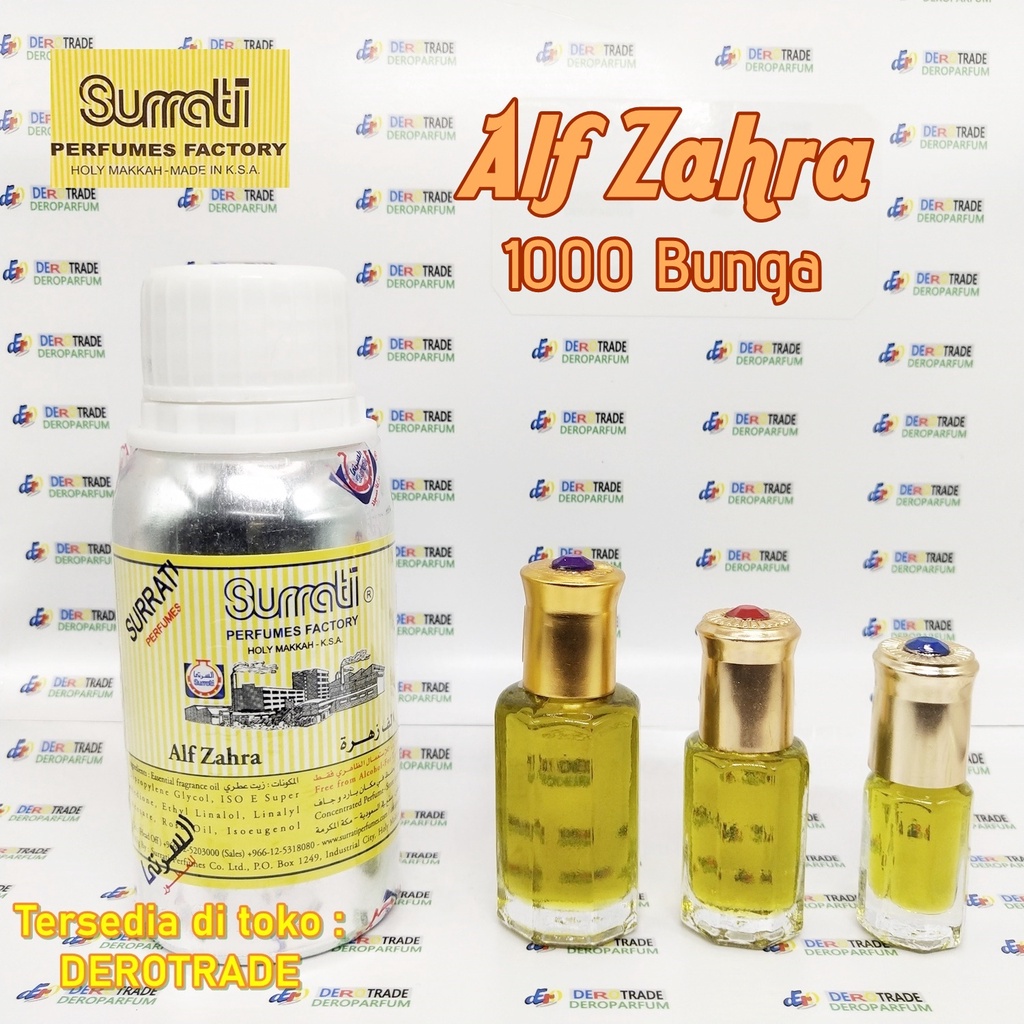PARFUM ALF ZAHRA ATAU 1000 SERIBU BUNGA BY SURRATI BIBIT MINYAK WANGI TANPA CAMPURAN