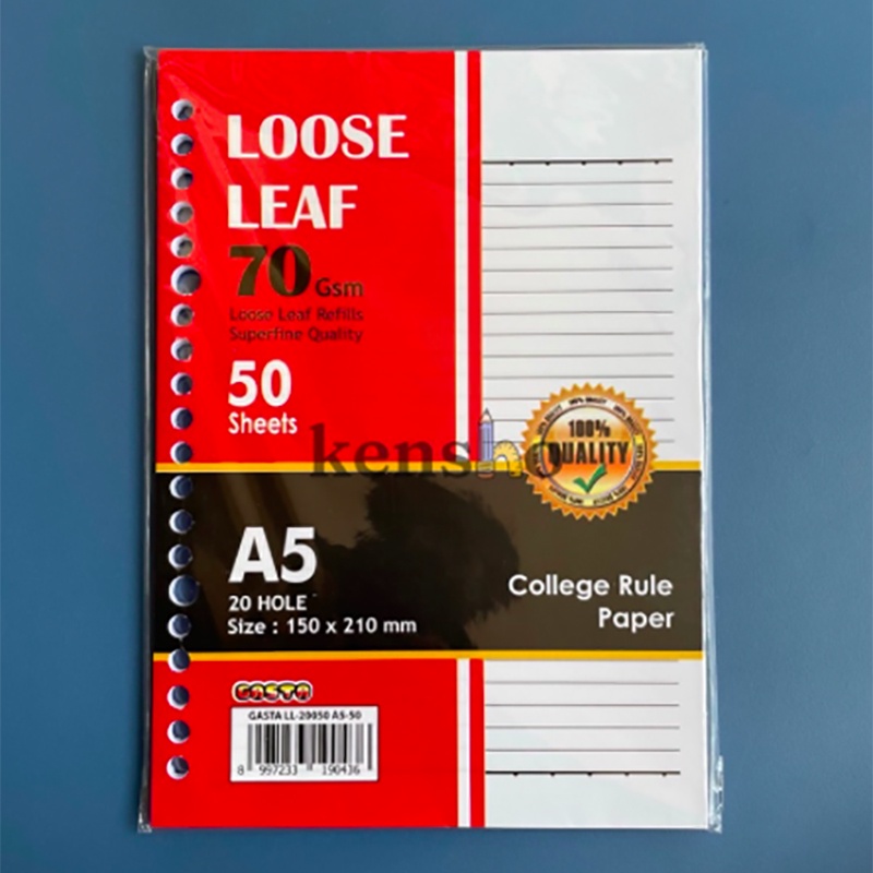 

ID Loose Leaf Ukuran A5 Kertas Binder