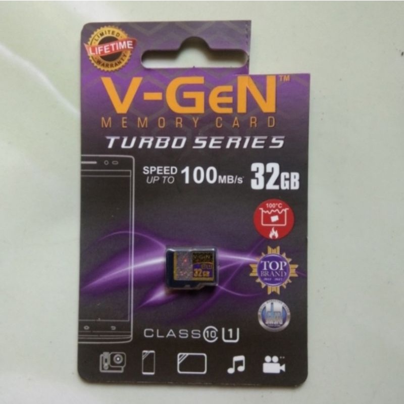 Micro SD Vgen 32gb Memori Card Original