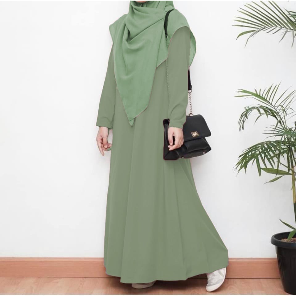 Gamis Polos Premium Terbaru Dress Kuliah Baju Terusan Model Simple Baju Kuliah Baju Muslim Wanita Gamis Santai