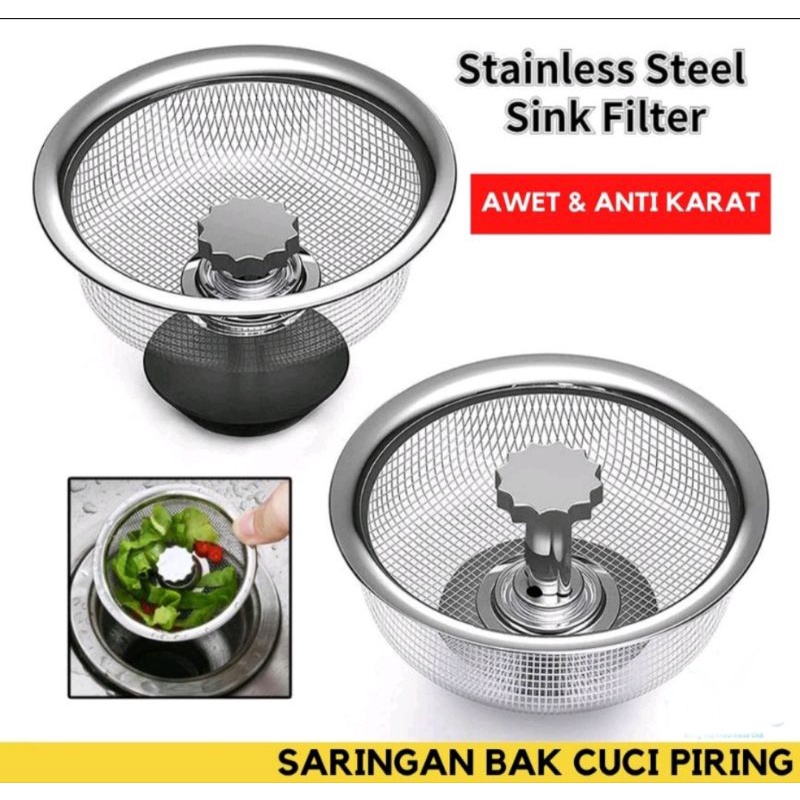 SARINGAN WASTAFEL SINK BAK CUCI PIRING STAINLESS