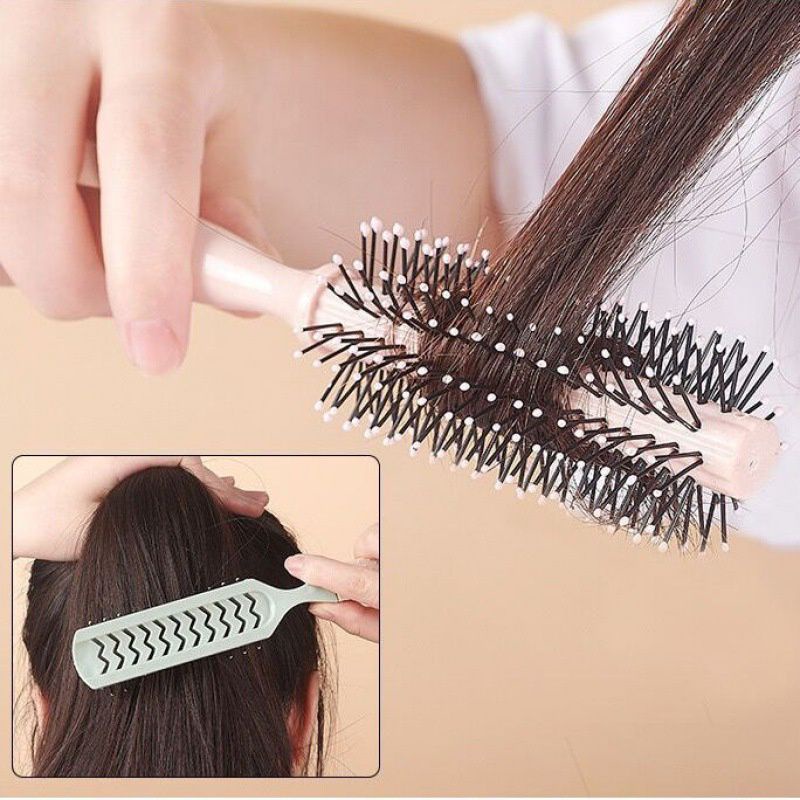 Sisir Roll Rambut Impor Sisir Gulung Rambut Blow Anti Kusut Sisir Rambut Blow Hair Styling Roll Hair Style Comb