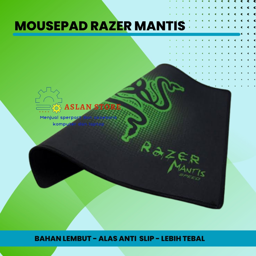 MOUSE PAD MOUSEPAD GAMING RAZER 25x21 CM - MOUSE PAD RAZER SEDANG MURAH