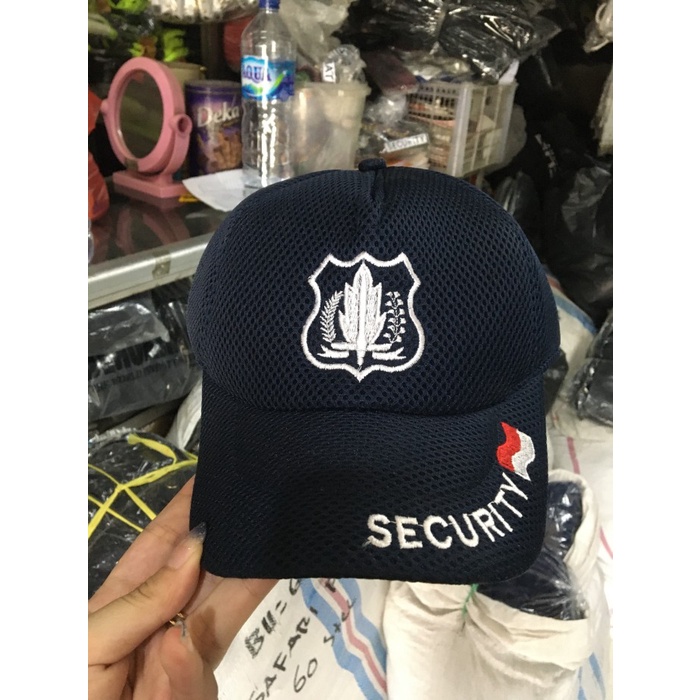 Topi Satpam - Topi Security - Topi PDH Satpam - Topi harian satpam - Hitam