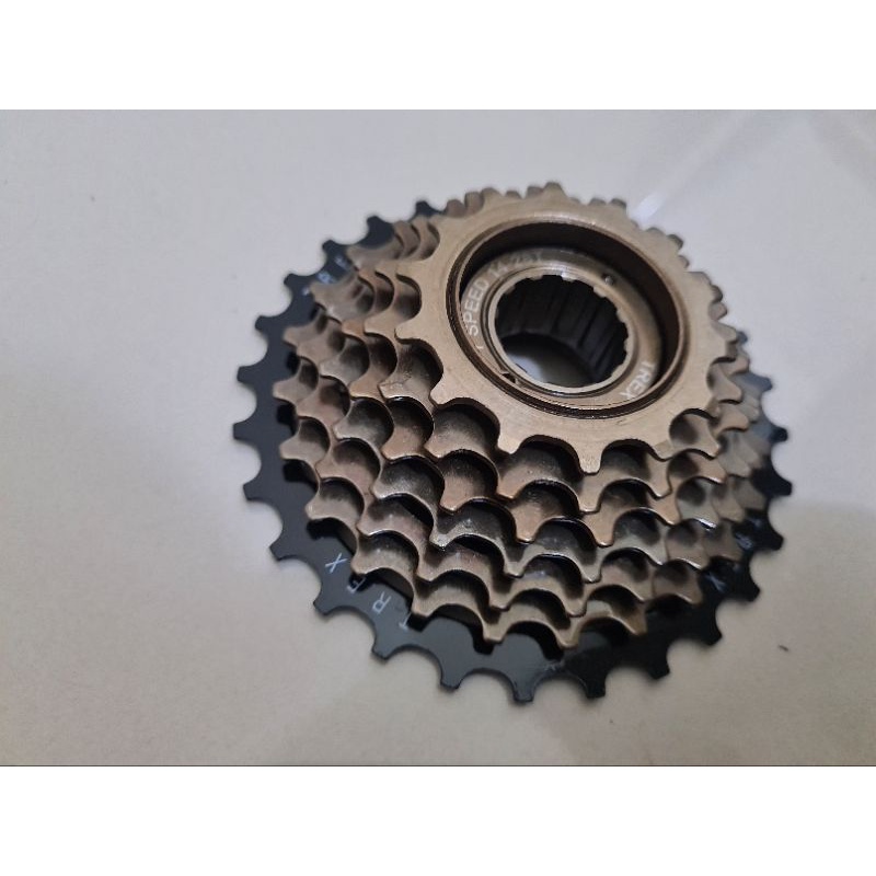 GEAR SEPEDA 7SP GIR MODEL ULIR DRAT 7 SPEED 7 SP MERK TREX 14T-28T CASSETE SPROCKET SPROCKETS SEPEDA MTB GUNUNG SELI LIPAT