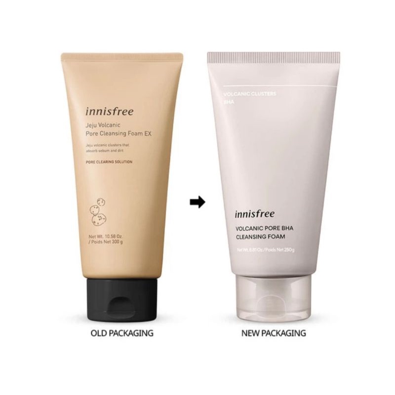 (Pembersih Wajah Kulit Berminyak) INNISFREE Jeju Volcanic Pore BHA  Cleansing Foam EX 150 Gram BPOM Original - Kemasan Coklat Innisfre Inisfree Inisfre - Facial Wash Sabun Cuci Muka Sabun Pembersih Pencuci Wajah Cleanser