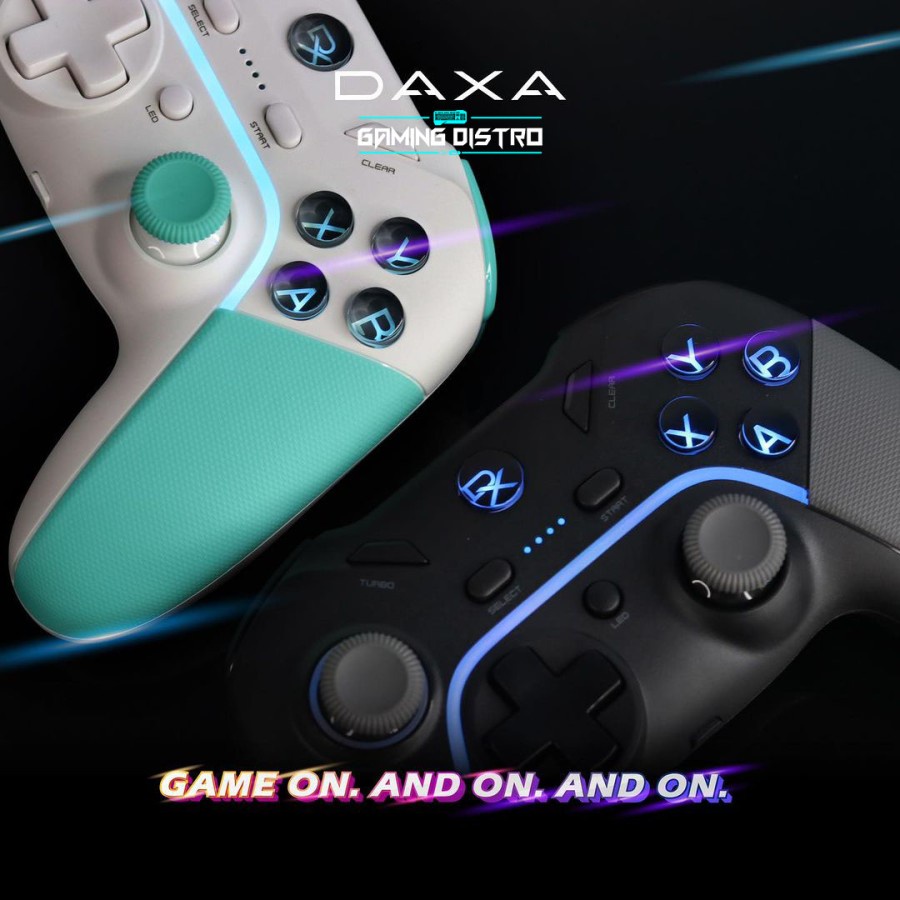 Gamepad rexus wired wireless 2.4ghz turbo dual shock for pc cpu laptop android ps3 p3 p4 ps4 daxa asteria dx ax-1 ax1