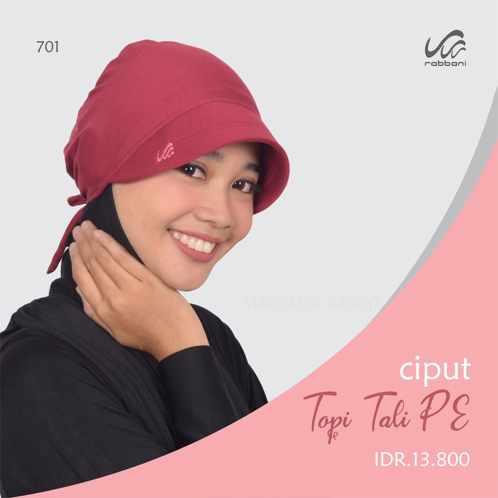 Ciput Rabbani Topi Pet Original, Daleman Jilbab Rabanni Tali Bahan Katun Kaos Asli, Dalaman Kerudung