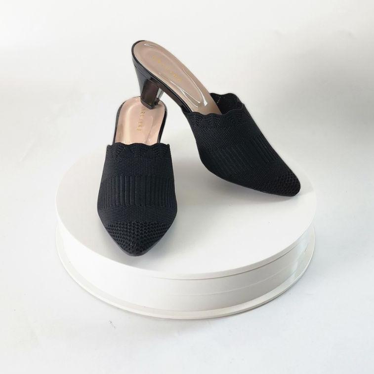 Sale Terbatas Arlaine - Yurika Sepatu Rajut Wanita / Heels Wanita Import / Heels Selop / Heels 5cm