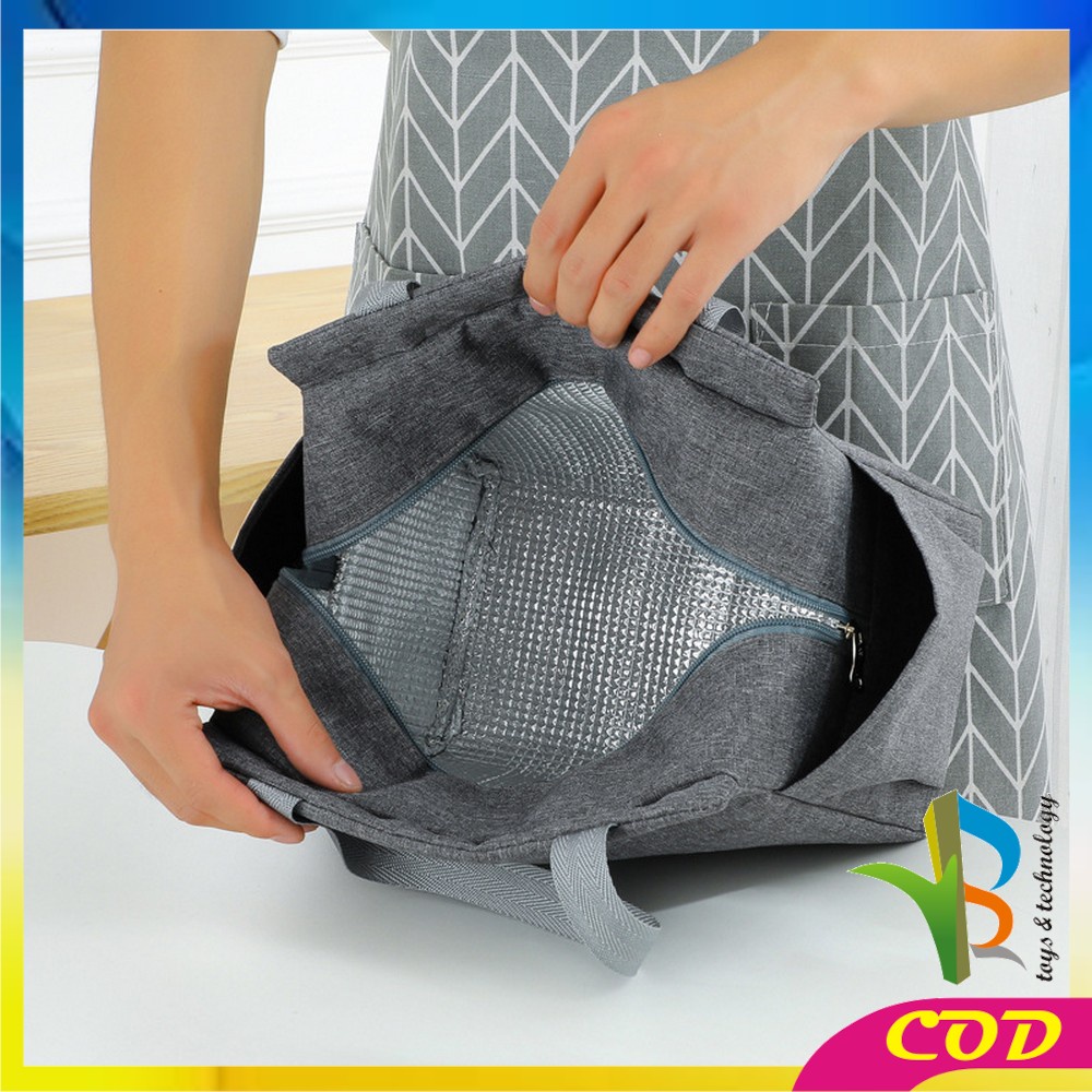 RB-T43 Tas Bekal Lunch Cooler Bag Box Anti Air Makanan Alumunium Foil / Tas Kotak Makanan / Lunch Bag / Tote Bag Bekal