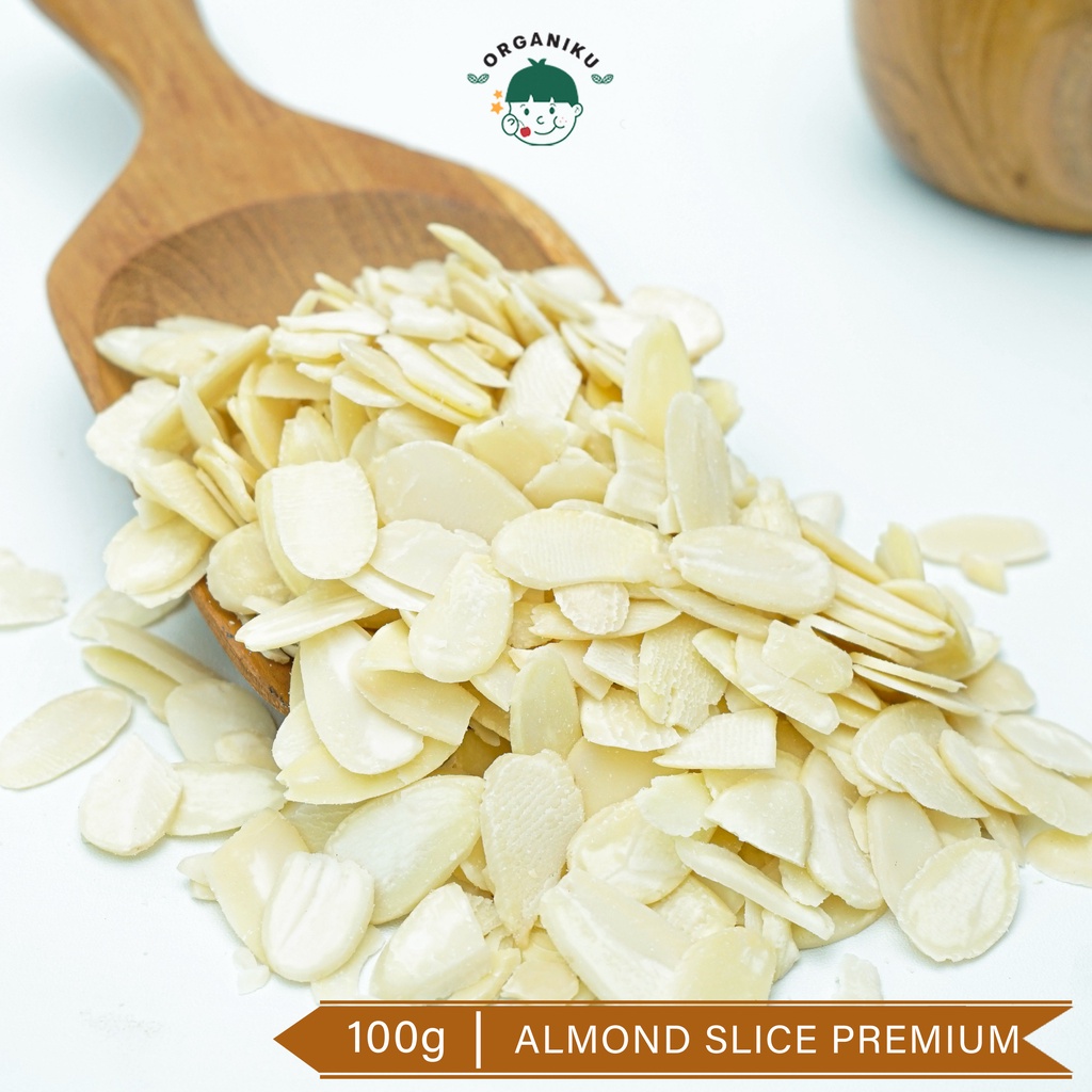 Almond Slice Premium (raw blanched) 100gr, 250gr
