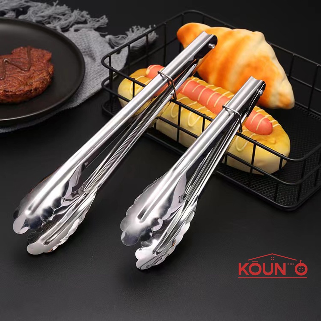 Capitan Makanan Stainless Steel Tahan Panas Japitan Makanan Gorengan BBQ Kue