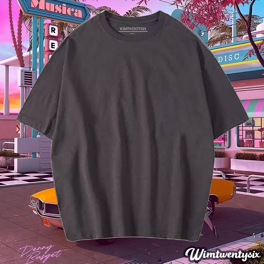 KAOS OVERSIZE POLOS DARK GREY VINTAGE TEE