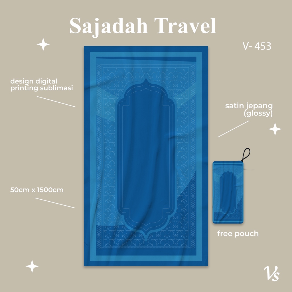 V - 453  || SAJADAH TRAVEL/SAJADAH SOUVENIR TAHLILAN/ SOUVENIR HAJI/ SOUVENIR AQIKAH DAN SOUVENIR PESTA FREE POUCH