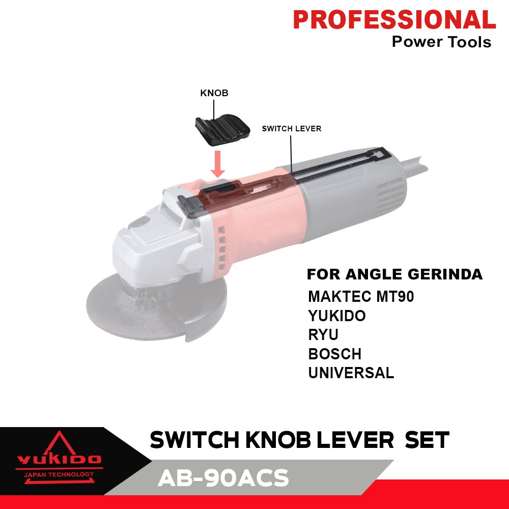 PROMO Switch gerinda saklar on of mesin gerinda knob lever set model atas / depan maktec mt 90 mt90