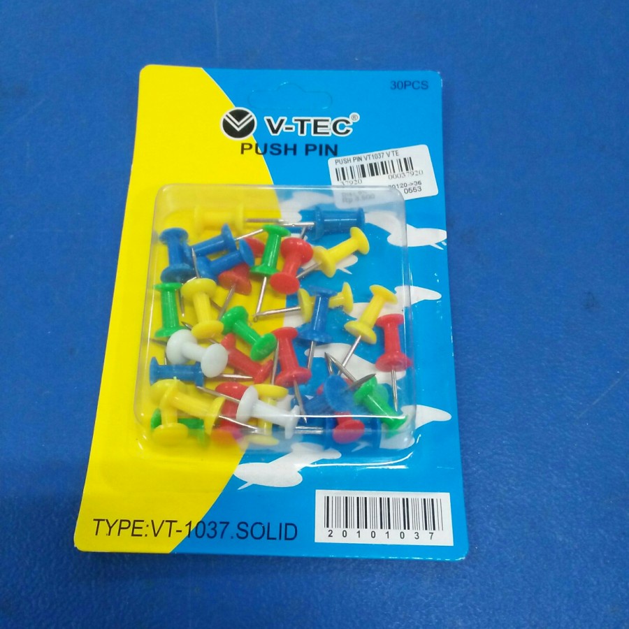 

V-TEC Push Pin Solid Kecil Type VT 1037/30Pcs